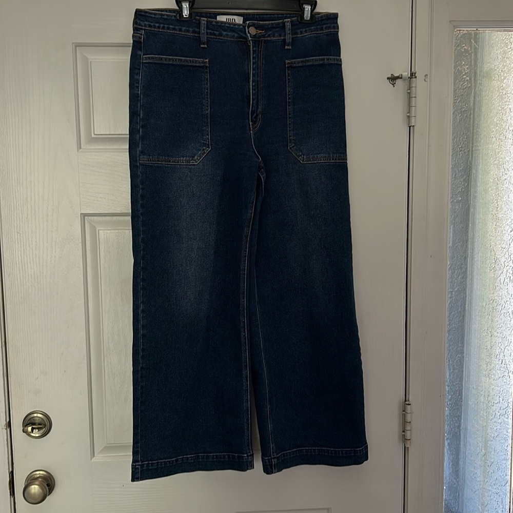Just Black Denim Jeans Size 31 Wide Leg Cargo Pockets